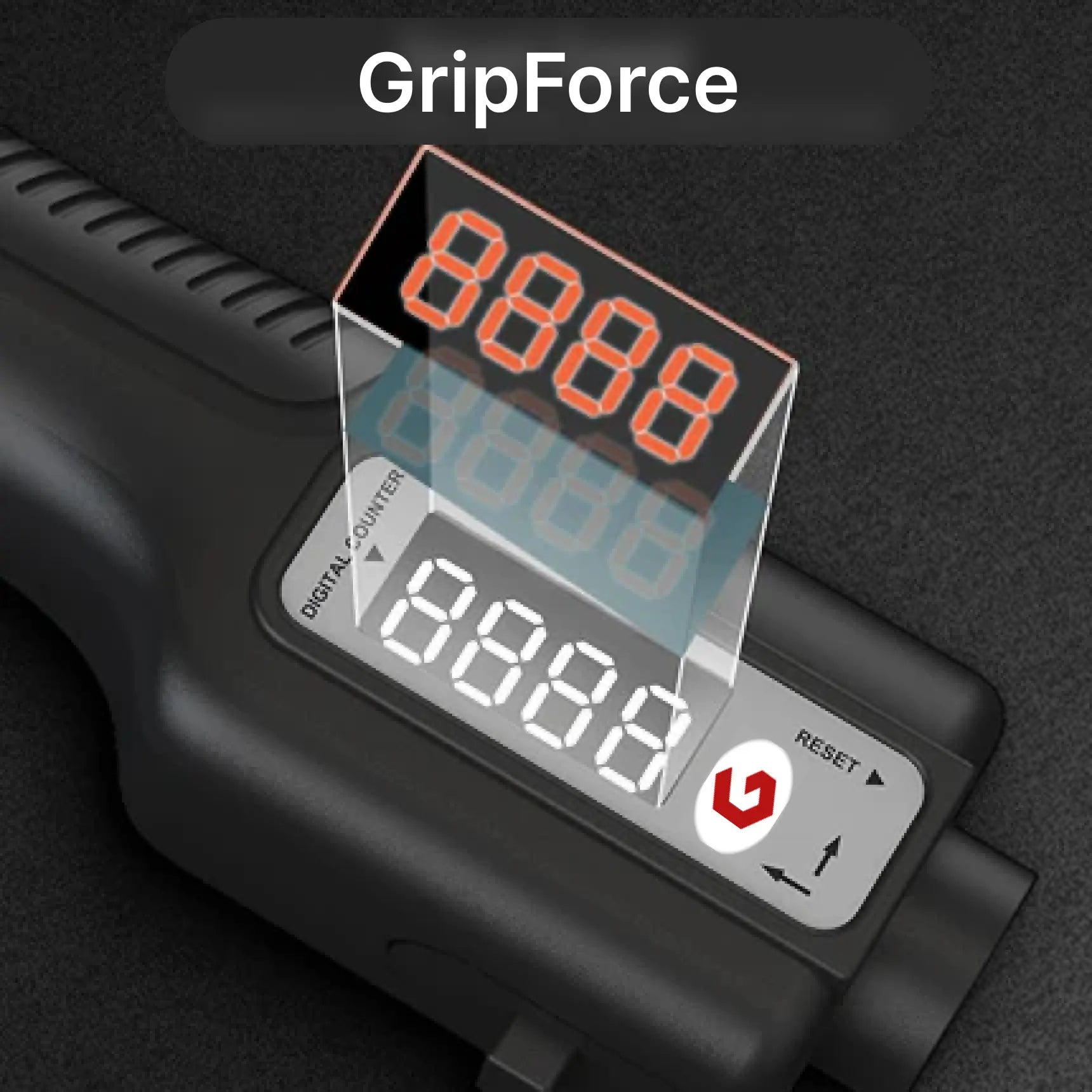 A digital grip strenghner counter made by GripForce